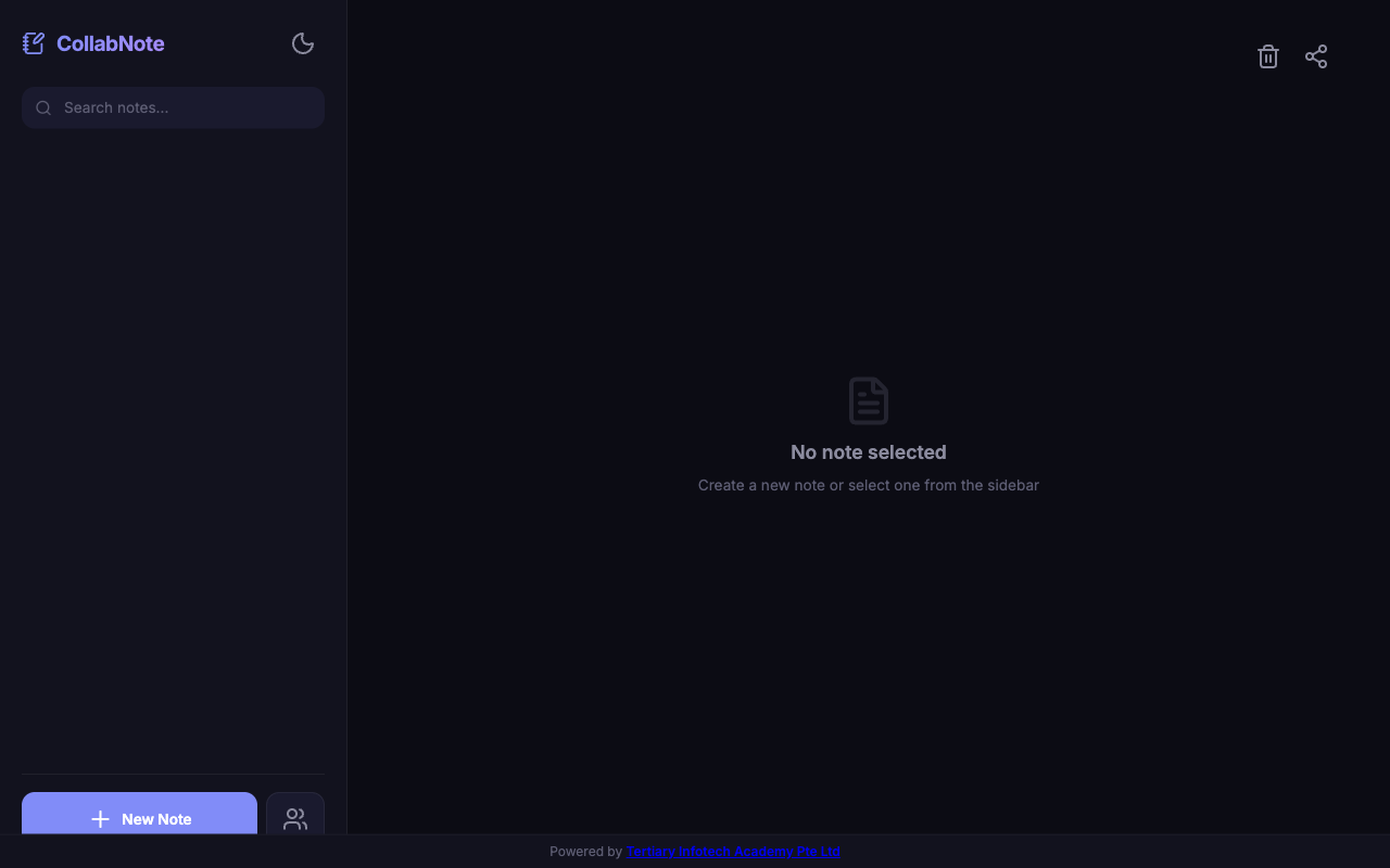 Collaborative Note screenshot